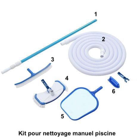 Kit matériel pour nettoyage manuel piscine